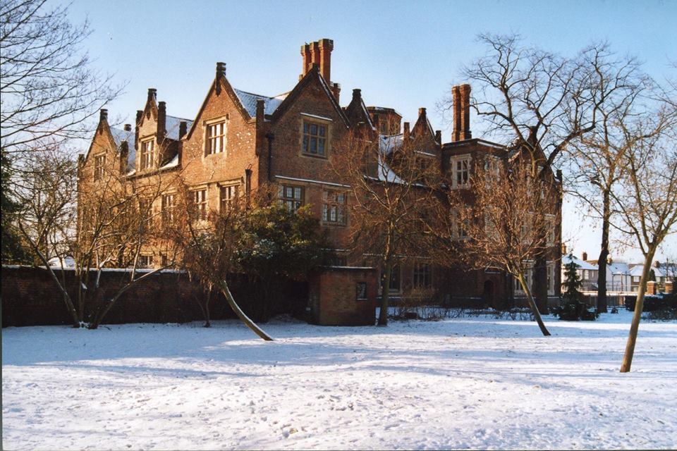 Eastbury Manor in the snow